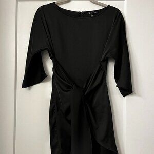 Black Cocktail Wrap Dress, Small, Dress Day Brand
